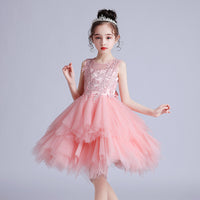 Fluffy dress skirt female flower children's wear
