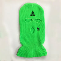 Spider-embroidered Warm Knitted Three-hole Hat