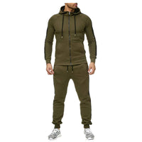 Men's color matching splicing casual suit
