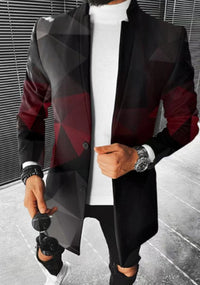 Fashion Stand Collar Top Mid Length Coat