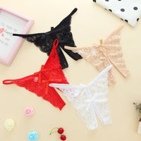 Hollow Out Lace Women's Panties Open Gear See-through