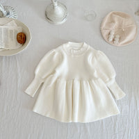 Girls' Western Style Princess Knitted Dress