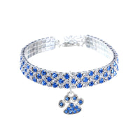 Pet Collar With Diamonds, Mixed-color Cat And Dog Supplies, Cat Claws, Elastic Cat And Dog Necklace Jewelry