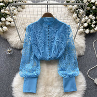 French Vintage Style Sense Of Puff Sleeve Shirt