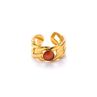 Trendy Niche Titanium Steel Ring 18K Gold Plating High Sense
