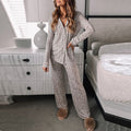 Leopard Print Pajamas Suit Women