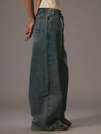 Drawstring Denim Pants For Elegant Casual Vacation