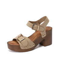 Womens Waterproof Platform Chunky-heel Sandals With A Strappy Bucklestylish And On-trend