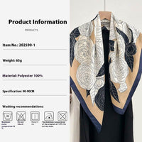 High-profile High-grade Korean Color Matching Floral Printed Scarf