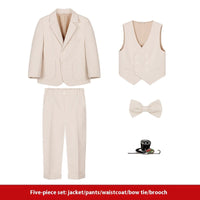 Boy's Suit Dress British Solid Color