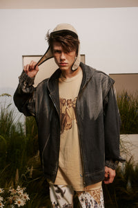 Hooded Washed Do The Old Cowboy Coat For Women Men Spring And Autumn