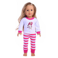 Girl Doll Cartoon Striped Clothes Suit