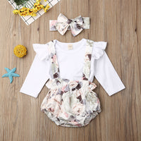 Romper Suspender Pants Autumn Baby Korean Style All-matching Printed Skirt