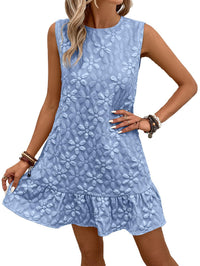 Casual Sleeveless Embroidered Vest Dress