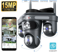 Three-screen APP-controlled Rotating 15 Million-pixel HD Camera