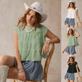 Womens Fashionable Casual Loose Patchwork Shirt