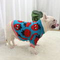 Canine Sweater Strawberry Cartoon Short Fat Dog