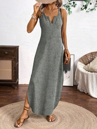 Summer New Sleeveless Strappy Striped Printed Maxi Dress