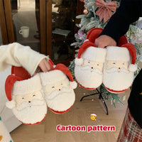 Male And Female Cute Santa Ins Leisure Warm Plush Confinement Shoes