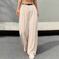 Women's Elegant Casual Wide-Leg Straight Pants With Belt