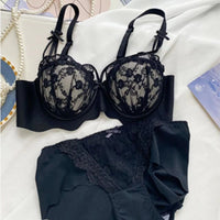Womens Comfortable Plus-Size Non-Wired Bra And Panty Set With Anti-Sag Support
