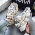 Chunky Soled Dad Sneakers With A Mesh Upper For A Casual Sporty Look