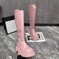 Womens Stylish Chunky-soled Slimming Over-the-knee Boots