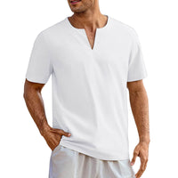 Men's Solid Color Short Sleeve Youth Popularity Casual