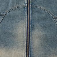 Men's American Street Water Washed Hole Distressed Deconstruction Stitching Autumn Coat
