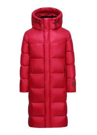 Goose Down Black Gold Down Jacket Thickened Long Section Over The Knee