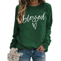 Love Print Round Neck Women's Top