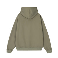 Two-way Zipper Stitching Velvet Padded Hooded Sweatshirt Men's