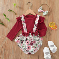 File Pack Fart Shirt Plaid Skirt Three-piece Set