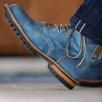 Thick heel rivet men's boots