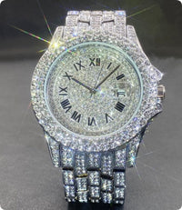 Full Diamond High End Calendar Men's Quartz Watch Gentlemen's Watch