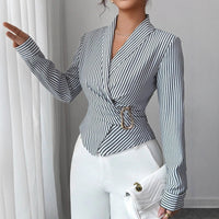 Irregular-shaped Metal Embellished Top For Women