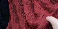 Women's Long Sleeved Knitted Vneck Sweater