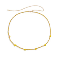 Trendy Single-layer Small Daisy Rice Bead Waist Chain