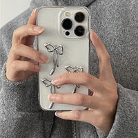Niche Girl Metal Bow Phone Case