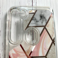 Marble geometric phone case