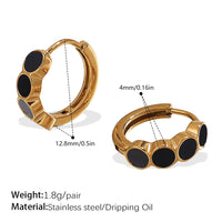 Fashion Simple Stainless Steel Rhinestone Earrings Refined Grace Advanced