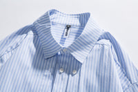 Long Sleeve Shirt Men's Fake Two-piece Retro