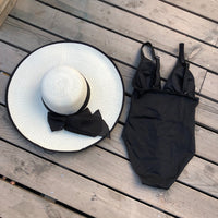 Deep V strap swimsuit