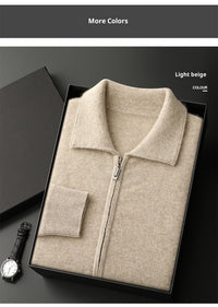 Men's Solid-Color Warm Knitted Cardigan