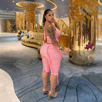 Womens Backless Tank Top And Cropped Pants Set