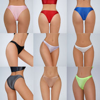 Silky Glossy Low-rise Panties With A Sheer Sexy Design