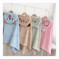 Absorbent Soft Hooded Children's Bath Towel, Bathrobe, Sand Blanket, Cloak,Quilt Blanket