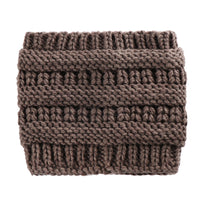 Knitted Hat With Hair Extensions Wool Sleeve Warm
