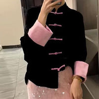 New Chinese Style National Style Chinese Knot Button Coat High-grade Temperament