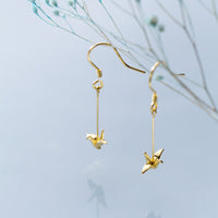 Cute Origami Crane Sweet Long Earrings G1817